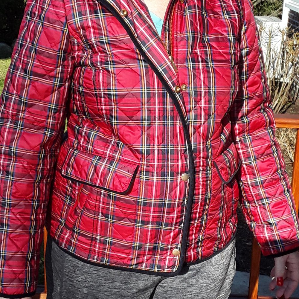 Talbots Red Quilted Riding Jacket